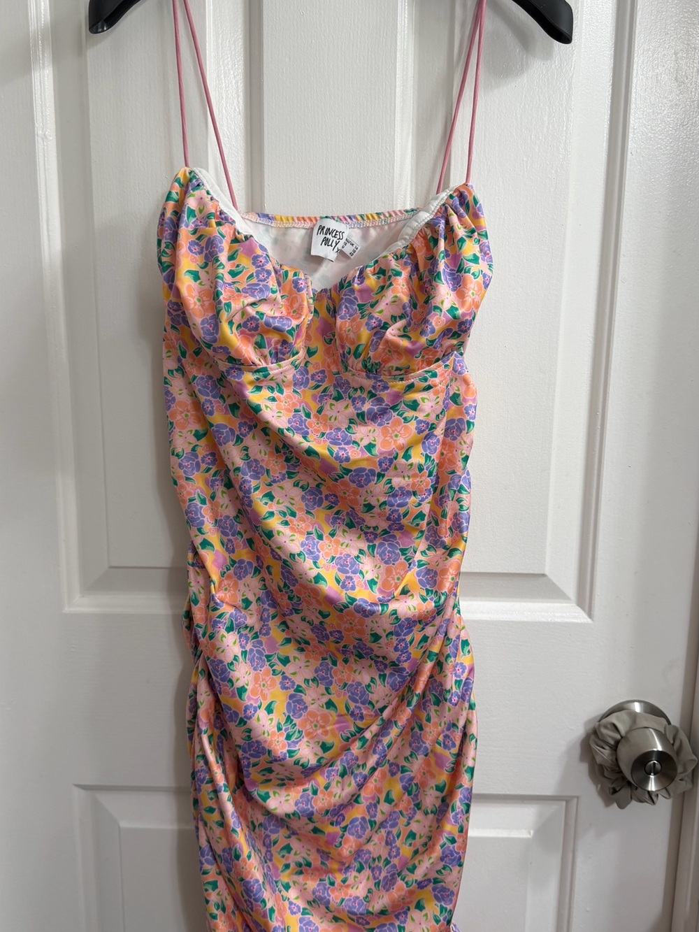 Princess Polly Multicolor Floral Satin Slip Dress